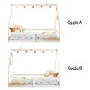 Ver imagem 4 de Mini Cama Infantil Branco Madeira Montessori Casinha com Estrado Wilma Idimex