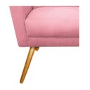 Ver imagem 6 de Poltrona Laura Pés Palito Mel Suede Rosa Bebê