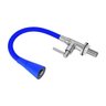 Torneira de Cozinha Gourmet Flexível Mesa Inox Silicone Azul C62 Bico Arejador Cone Duplo Jato - 6
