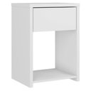 Ver imagem 1 de Mesa de Cabeceira Triunfo 1 Gaveta Branco Absoluto Semi Fosco - Zanzini