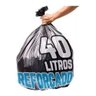 Saco de Lixo 40 Litros 100 Un Preto - Aprox 2,200 Kg Preto - 1