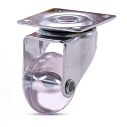Rodizio Giratorio Silicone Gel 32mm Placa 4,2cm Sem Freio - 3