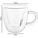 Ver imagem 4 de Xícara de Vidro Duplo Formato Coração 150ml