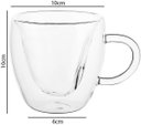 Ver imagem 4 de Xícara de Vidro Duplo Formato Coração 150ml