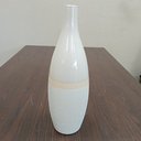 Ver imagem 2 de Vaso Decorativo Enfeite Casa Cerâmica 41x13x13cm Marfim