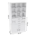 Ver imagem 2 de ARMÁRIO COLMÉIA COM GAVETAS M211.2021.B (ORGANIZA LOJA) MUNDI MOVEIS