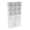 Ver imagem 5 de ARMÁRIO COLMÉIA COM GAVETAS M211.2021.B (ORGANIZA LOJA) MUNDI MOVEIS