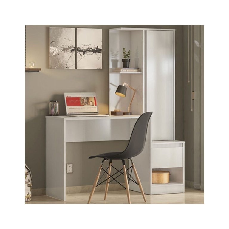 Escrivaninha Com Armário Office Morada 29800 Branco - Demóbile