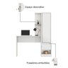 Escrivaninha Com Armário Office Morada 29800 Branco - Demóbile - 5