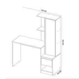 Escrivaninha Com Armário Office Morada 29800 Branco - Demóbile - 4