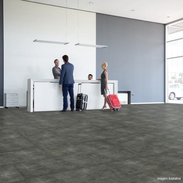 Piso vinílico Colado EspaçoFloor Office Plus Cement Titanium Caixa c/ 3,60m² - 2