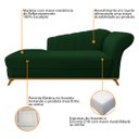 Ver imagem 6 de Kit Diva Recamier Vanessa 140cm Lado Esquerdo e 02 Poltronas Laura Suede - Doce Sonho Móveis RECAMIE