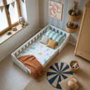 Ver imagem 3 de Cama Infantil 94,5 cm Montessoriana Bca Branco/Lamina Mel - BRV