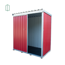 Ver imagem 1 de Deposito de Aço Mod 04 Vermelho Porta de Correr 1,11 X 1,90 X 2,10m