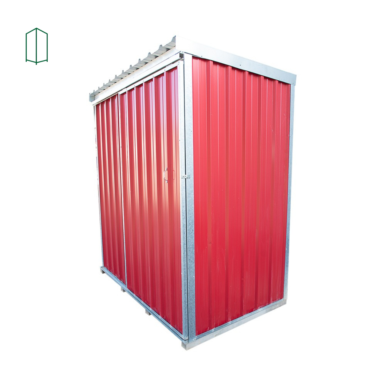 Deposito de Aço Mod 04 Vermelho Porta de Correr 1,11 X 1,90 X 2,10m - 2