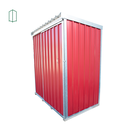 Ver imagem 2 de Deposito de Aço Mod 04 Vermelho Porta de Correr 1,11 X 1,90 X 2,10m