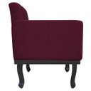 Ver imagem 3 de Poltrona Classic Pés Luís XV Suede Bordô - Doce Sonho Móveis