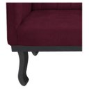 Ver imagem 6 de Poltrona Classic Pés Luís XV Suede Bordô - Doce Sonho Móveis