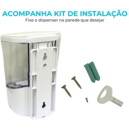 Dispenser Sabonete Líquido Álcool Gel 600 Ml Automático com Sensor de Parede Importway Iwdsa-600 - 6