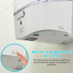 Dispenser Sabonete Líquido Álcool Gel 600 Ml Automático com Sensor de Parede Importway Iwdsa-600 - 4