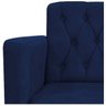 Poltrona Classic Pés Luís XV Suede Azul Marinho - Doce Sonho Móveis - 6