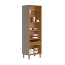 Ver imagem 5 de Cristaleira 70cm Allure Linea Brasil Jequitiba/Gris Fosco