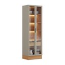 Ver imagem 1 de Cristaleira 70cm Allure Linea Brasil Jequitiba/Gris Fosco