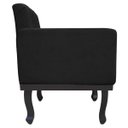 Ver imagem 4 de Kit 2 Poltronas Classic Pés Luís Xv Suede Preto - Doce Sonho Móveis
