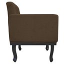 Ver imagem 4 de Kit 2 Poltronas Classic Pés Luís Xv Suede Marrom - Doce Sonho Móveis
