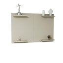 Ver imagem 2 de Painel de Tv até 50 Pol Amanda Minimalista com Prateleira Mdf Off White
