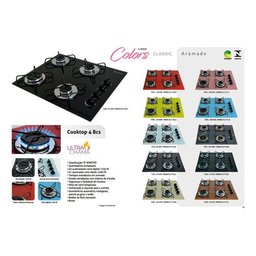 Cooktop Gás 4 Bocas Ultra Chama 127v/220v Preto - 5