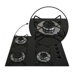 Cooktop Gás 4 Bocas Ultra Chama 127v/220v Preto - 3