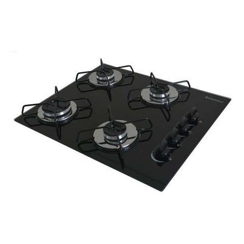 Cooktop Gás 4 Bocas Ultra Chama 127v/220v Preto