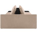 Ver imagem 7 de Sofá Ilha Modular para Sala 252cm com Puff Dublin K01 Veludo Bege e Sintético Preto - Lyam Decor