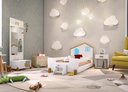 Ver imagem 1 de Cama Infantil Casinha Belíssima Branca e Azul Divaloto