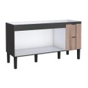 Ver imagem 2 de Gabinete / Balcão de Cozinha Coli Mdf / Mdp para Pia de 1.50m Cor Tamarindo / Preto Cmax