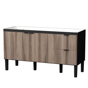Gabinete / Balcão de Cozinha Coli Mdf / Mdp para Pia de 1.50m Cor Tamarindo / Preto Cmax
