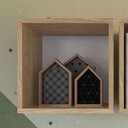 Ver imagem 1 de Nicho Cubo de Parede Favo de Mel 30cm - Natural/Branco