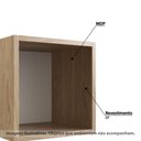 Ver imagem 2 de Nicho Cubo de Parede Favo de Mel 30cm - Natural/Branco
