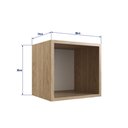 Ver imagem 4 de Nicho Cubo de Parede Favo de Mel 30cm - Natural/Branco