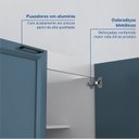 Ver imagem 5 de Balcão Planejado 2 Portas 80cm sem Tampo Soho CabeCasa MadeiraOriginals Branco/Azul