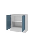 Ver imagem 4 de Balcão Planejado 2 Portas 80cm sem Tampo Soho CabeCasa MadeiraOriginals Branco/Azul