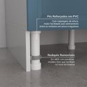 Ver imagem 6 de Balcão Planejado 2 Portas 80cm sem Tampo Soho CabeCasa MadeiraOriginals Branco/Azul