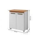 Ver imagem 2 de Balcão Cooktop - 4 Bocas Fox Armário para Cozinha Casa Branco