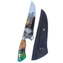 Ver imagem 1 de Faca Nossa Senhora 39cm Aço Inox 420 Cabo Híbrido Luxo Bainha