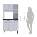 Ver imagem 4 de Armário de Cozinha 5 Portas 1 Gaveta Carol Branco