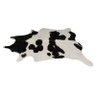 Tapete de Couro de Boi. Pele Bovina Natural. 2,00 x 2,40 M. Preto e Branco. P1008 - 1