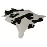 Tapete de Couro de Boi. Pele Bovina Natural. 2,00 x 2,40 M. Preto e Branco. P1008 - 2