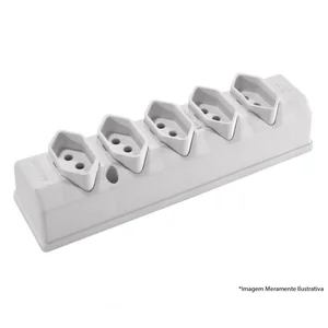 Tomada Barra Hercules 2p+t 5tom Cinza 20a