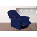 Ver imagem 1 de Poltrona Reclinável C/ Massagem P/ Sala Mh 1216 Two Way Courano Azul Marinho - Herval